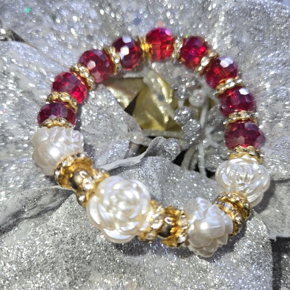 Fashion Jewelry I Ruby I Fire Fly Pebble I Bracelet - Picture 2 of 3